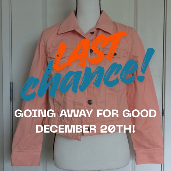 Faded Glory Jackets & Blazers - 🛑NOT AVAILABLE🛑 Faded Glory peach women's denim jacket, size small (4-6)